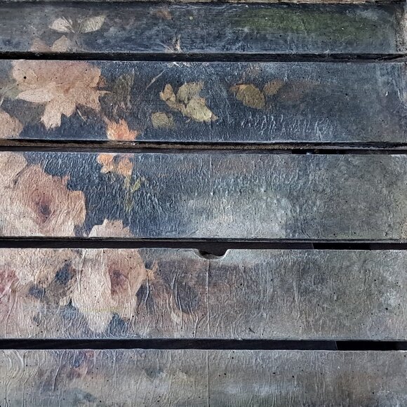 Handcrafted Decoupage Floral Wood Tray - Picture 2 of 4